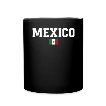 Mexique Mexique Cadeau mexicain Flag Football - Mug uni - noir - Devant