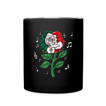 Mexiko Mexico Mexikaner Geschenk Flagge Fußball - Tasse einfarbig - Schwarz - Vorne