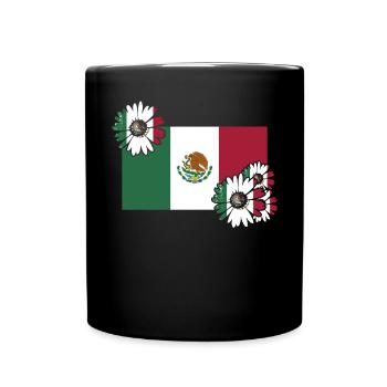 Mexico Mexico Mexican Gift Flag Football - Full Colour Mug - black - Front