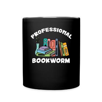 Professional Bookworm - Book Lover - Full Colour Mug - black - Front