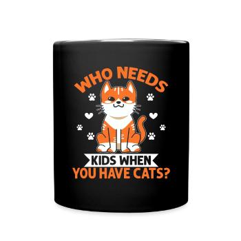 Cat Dad Gifts - Tasse einfarbig - Schwarz - Vorne