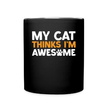 Cat Dad Gifts - Tasse einfarbig - Schwarz - Vorne