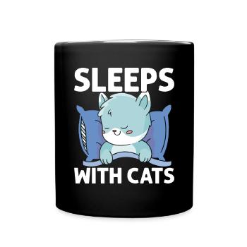 Cat Dad Gifts - Tasse einfarbig - Schwarz - Vorne