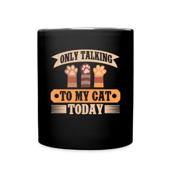 Cat Dad Gifts - Tasse einfarbig - Schwarz - Vorne
