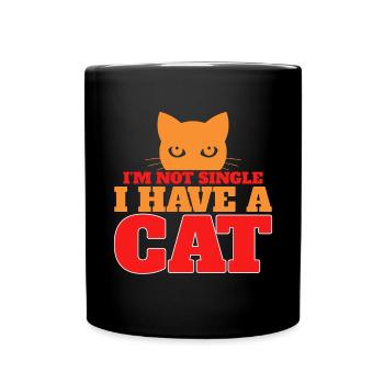Cat Dad Gifts - Tasse einfarbig - Schwarz - Vorne
