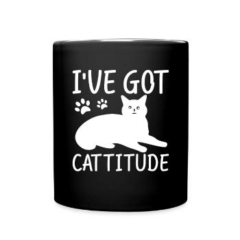 Cat Dad Gifts - Tasse einfarbig - Schwarz - Vorne