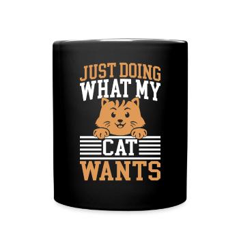 Cat Dad Gifts - Tasse einfarbig - Schwarz - Vorne