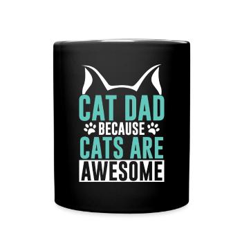Cat Dad Gifts - Tasse einfarbig - Schwarz - Vorne