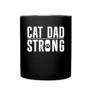Cat Dad Gifts - Full Colour Mug - black - Front