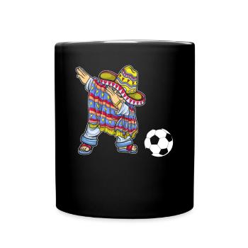 Mexique Mexique Cadeau mexicain Flag Football - Mug uni - noir - Devant
