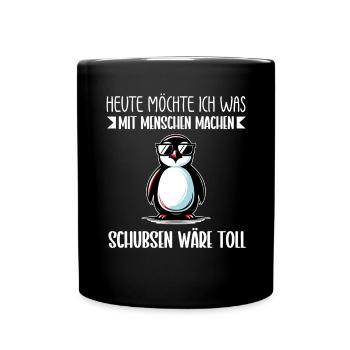 Today I want to do something with people Push - Full Colour Mug - black - Front