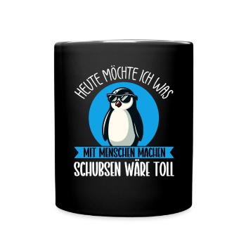 Today I want to do something with people Push - Full Colour Mug - black - Front