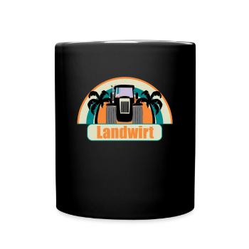 Landwirt - Bauer - Tasse einfarbig - Schwarz - Vorne