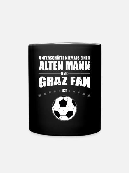 Alter Mann - Graz Fan | Retro Vintage Design - Tasse einfarbig - Schwarz