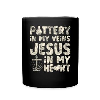 Pottery Ceramics Artist Jesus - Full Colour Mug - black - Front
