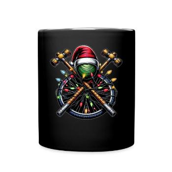 Vélo Polo Chapeau de Noël - Mug uni - noir - Devant