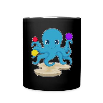 Pieuvre douce - Mug uni - noir - Devant