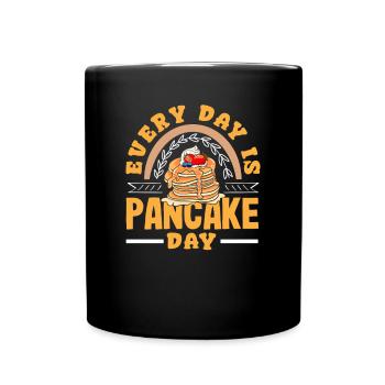 Lustiges Pfannkuchenliebhaber Geschenk - Tasse einfarbig - Schwarz - Vorne