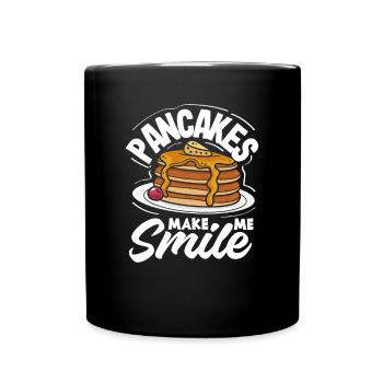 Funny Pancake Lover Gift - Full Colour Mug - black - Front