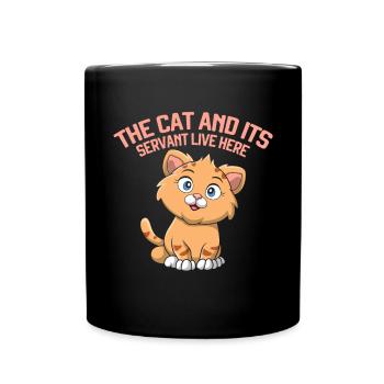 Cat Dad Gifts - Tasse einfarbig - Schwarz - Vorne