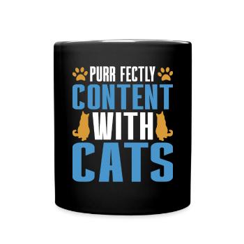 Cat Dad Gifts - Tasse einfarbig - Schwarz - Vorne
