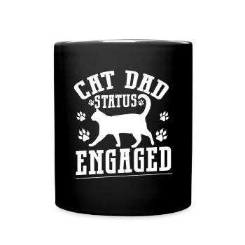 Cat Dad Gifts - Tasse einfarbig - Schwarz - Vorne