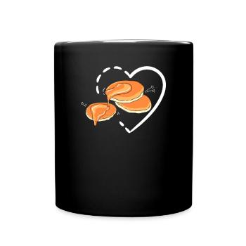 Lustiges Pfannkuchenliebhaber Geschenk - Tasse einfarbig - Schwarz - Vorne