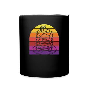 Lustiges Pfannkuchenliebhaber Geschenk - Tasse einfarbig - Schwarz - Vorne