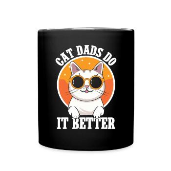 Cat Dad Gifts - Tasse einfarbig - Schwarz - Vorne