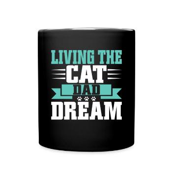 Cat Dad Gifts - Tasse einfarbig - Schwarz - Vorne
