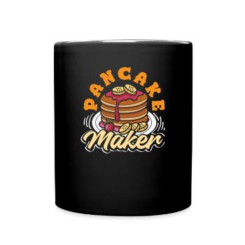 Lustiges Pfannkuchenliebhaber Geschenk - Tasse einfarbig - Schwarz - Vorne