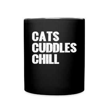 Cat Dad Gifts - Tasse einfarbig - Schwarz - Vorne
