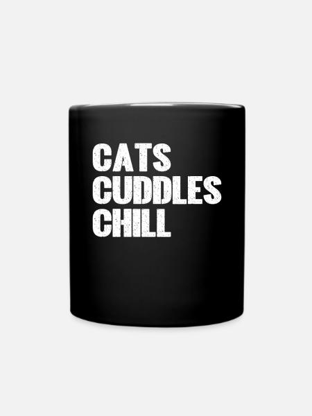 Cat Dad Gifts - Tasse einfarbig - Schwarz