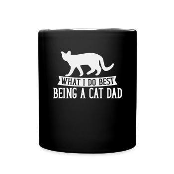 Cat Dad Gifts - Tasse einfarbig - Schwarz - Vorne