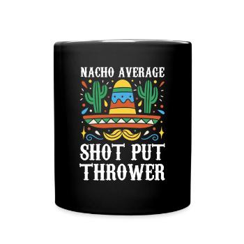 Nacho Lanceur De Poids Moyen Avec Sombrero Et - Mug uni - noir - Devant