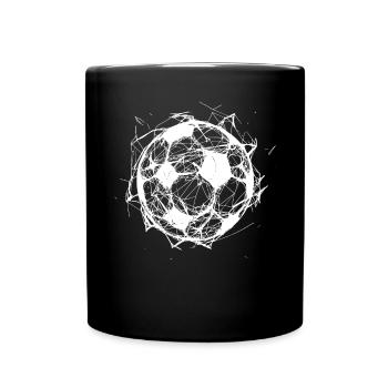 Dessin au trait de football - Mug uni - noir - Devant