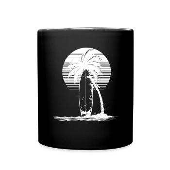 Dessin de planche de surf - Mug uni - noir - Devant