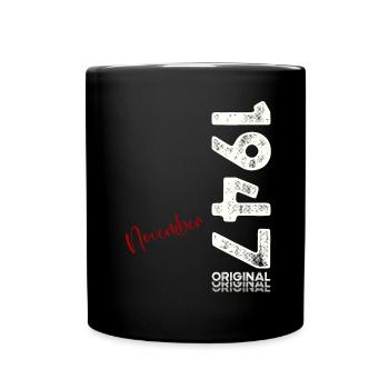 77th Birthday Original November 1947 Volume 47 - Full Colour Mug - black - Front