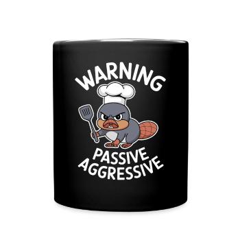 Attention Cuisson passive agressive - Mug uni - noir - Devant