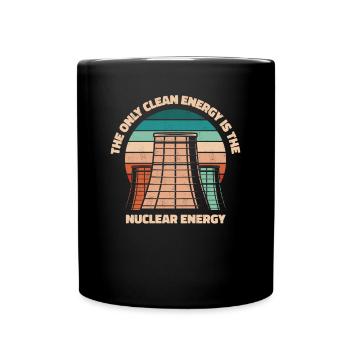 Die einzige saubere Energie ist die Kernenergie Kernenergie - Tasse einfarbig - Schwarz - Vorne