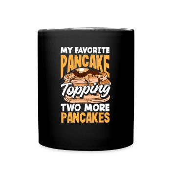 Lustiges Pfannkuchenliebhaber Geschenk - Tasse einfarbig - Schwarz - Vorne