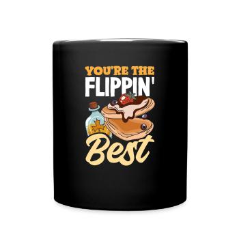 Lustiges Pfannkuchenliebhaber Geschenk - Tasse einfarbig - Schwarz - Vorne