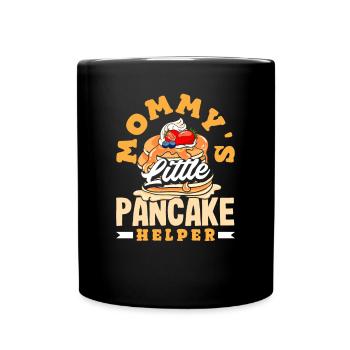 Lustiges Pfannkuchenliebhaber Geschenk - Tasse einfarbig - Schwarz - Vorne