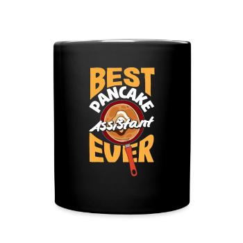 Lustiges Pfannkuchenliebhaber Geschenk - Tasse einfarbig - Schwarz - Vorne