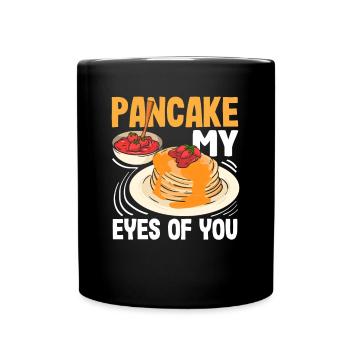 Funny Pancake Lover Gift - Full Colour Mug - black - Front