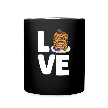 Lustiges Pfannkuchenliebhaber Geschenk - Tasse einfarbig - Schwarz - Vorne