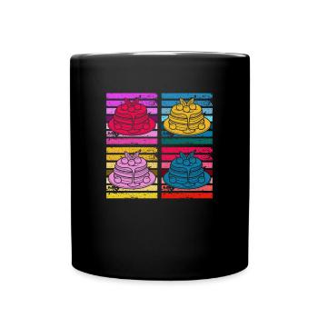 Funny Pancake Lover Gift - Full Colour Mug - black - Front