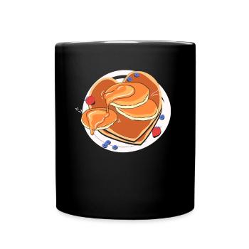 Lustiges Pfannkuchenliebhaber Geschenk - Tasse einfarbig - Schwarz - Vorne