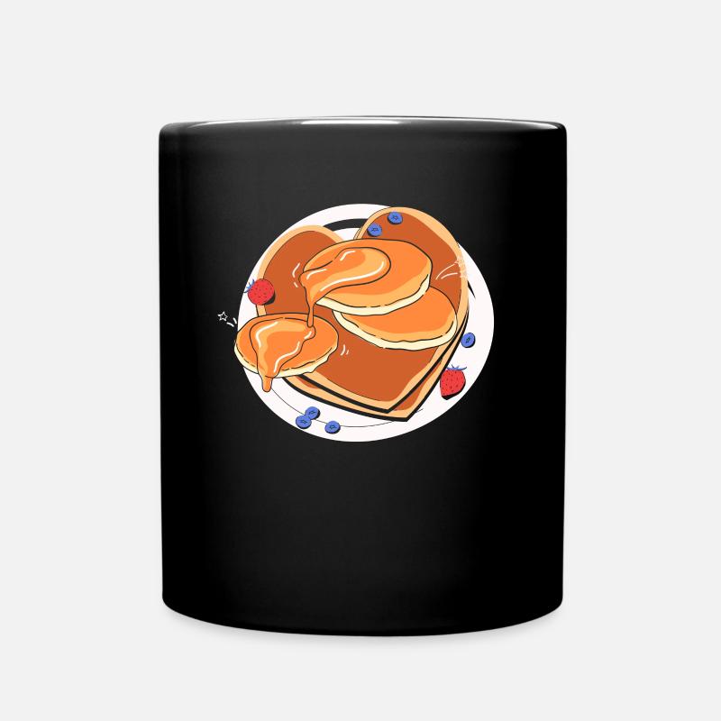 Funny Pancake Lover Gift - Full Colour Mug - black