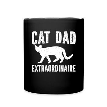 Cat Dad Gifts - Tasse einfarbig - Schwarz - Vorne